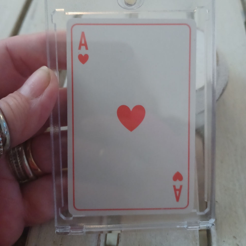 CHRISTIAN DIOR ACE OF HEARTS PLAYING CARD WITH CASE